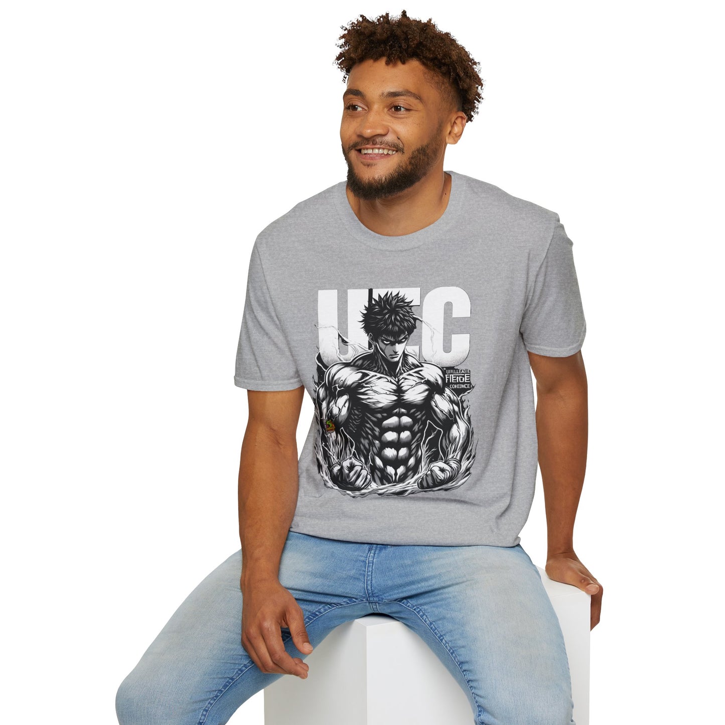 horror-themed apparel - UFC T Shirt | Unleash Fierce Confidence | UFC Tee for Fitness and Baki Anime Fans - trending style. unique graphic tee featuring iconic horror characters. Order yours now and stand out with this exclusive piece!