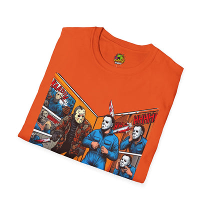 Michael Myers inspired design - Funny Michael Myers Shirt | Jason & Michael Halloween T-Shirt - vintage aesthetic. perfect Halloween gift for fans of horror culture. Order yours now and stand out with this exclusive piece!