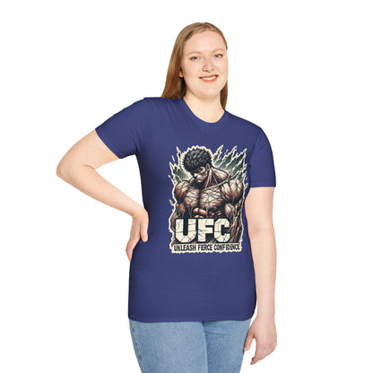 Anime - UFC T Shirt | Unleash Fierce Confidence | Motivational UFC Tee with Baki Anime Influence - custom-made. limited stock. Order yours now and stand out with this exclusive piece!