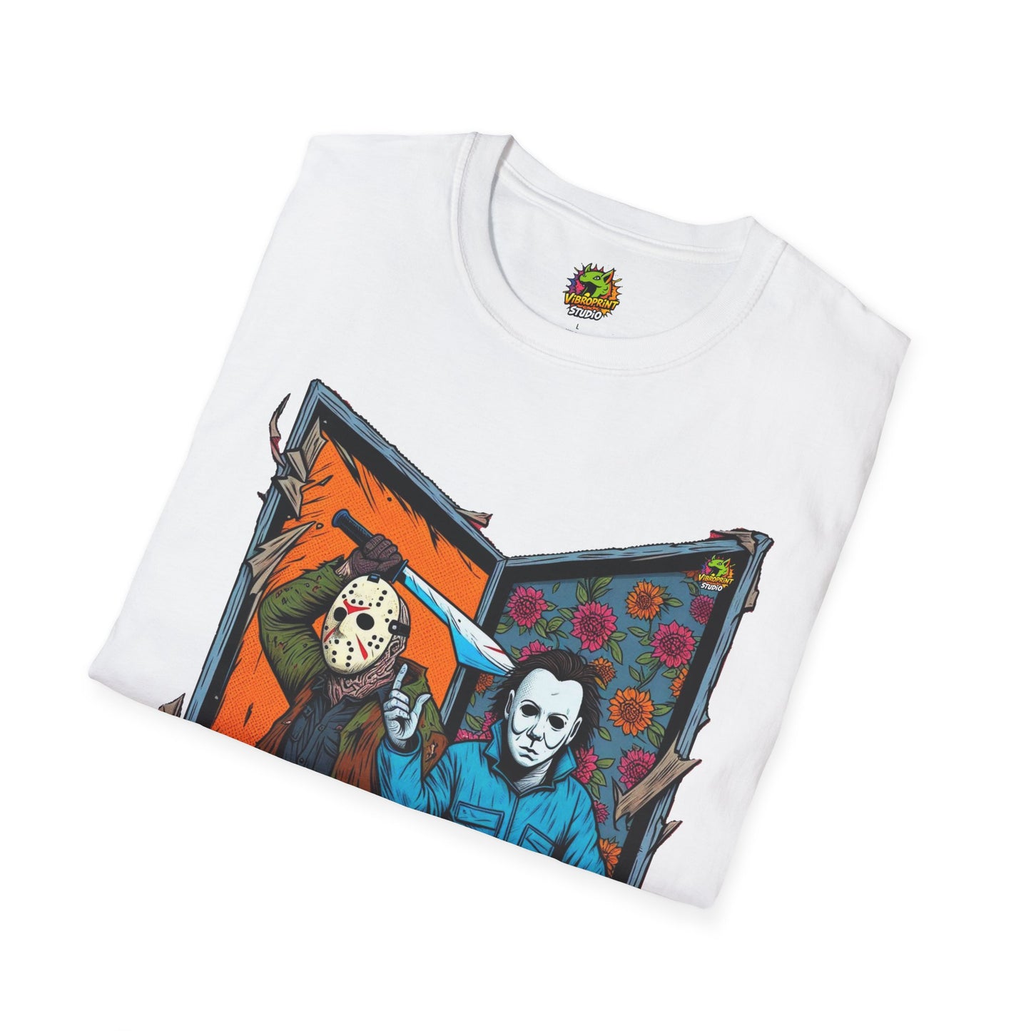 product - Jason Voorhees & Michael Myers T-Shirt | Funny Horror Tee - premium material. limited stock. Order yours now and stand out with this exclusive piece!