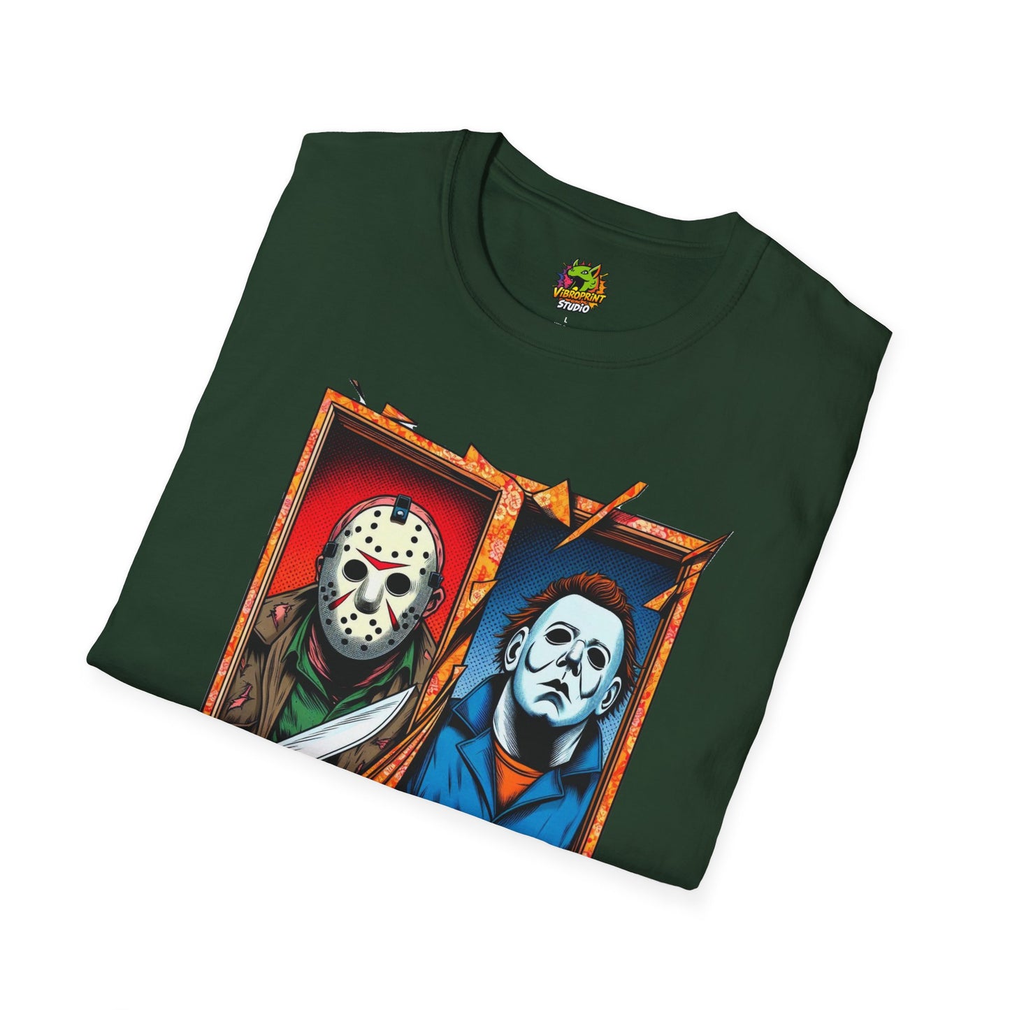 product - Michael Myers Vintage Tee | Jason Voorhees Funny Picnic Scene - custom-made. limited stock. Order yours now and stand out with this exclusive piece!