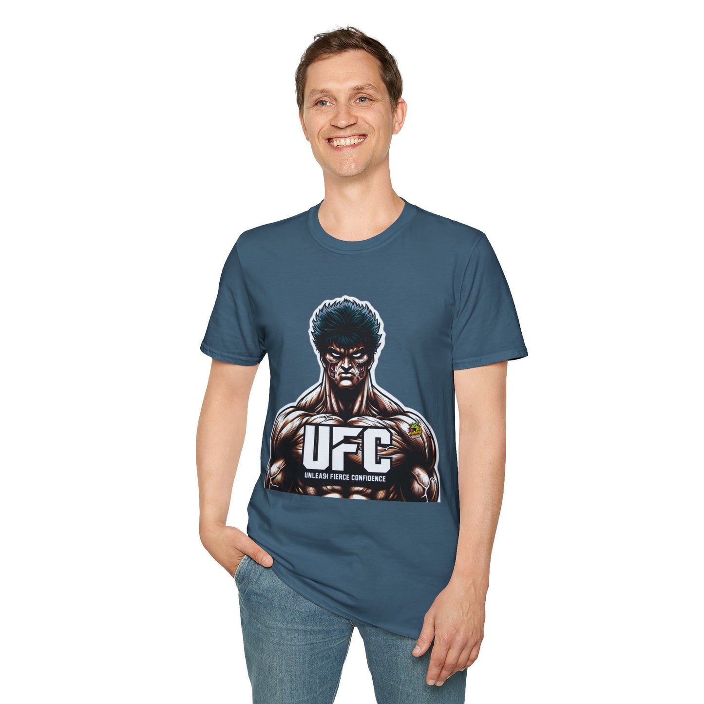 UFC T Shirt | Unleash Fierce Confidence | UFC Tee with Baki Anime Motivation for Fitness