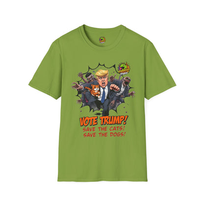 Trump - They're Eating the Dogs Tee | Trump Election Comedy Shirt | Satire Political Graphic Tee - premium material. limited stock. Order yours now and stand out with this exclusive piece!