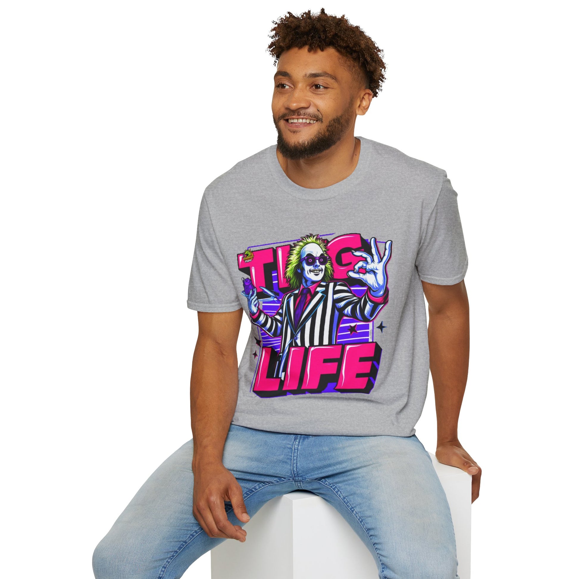 exclusive - Beetlejuice Shirt | Thug Life Halloween Graphic Tee | Spooky Beetlejuice T-Shirt - custom-made. limited stock. Order yours now and stand out with this exclusive piece!