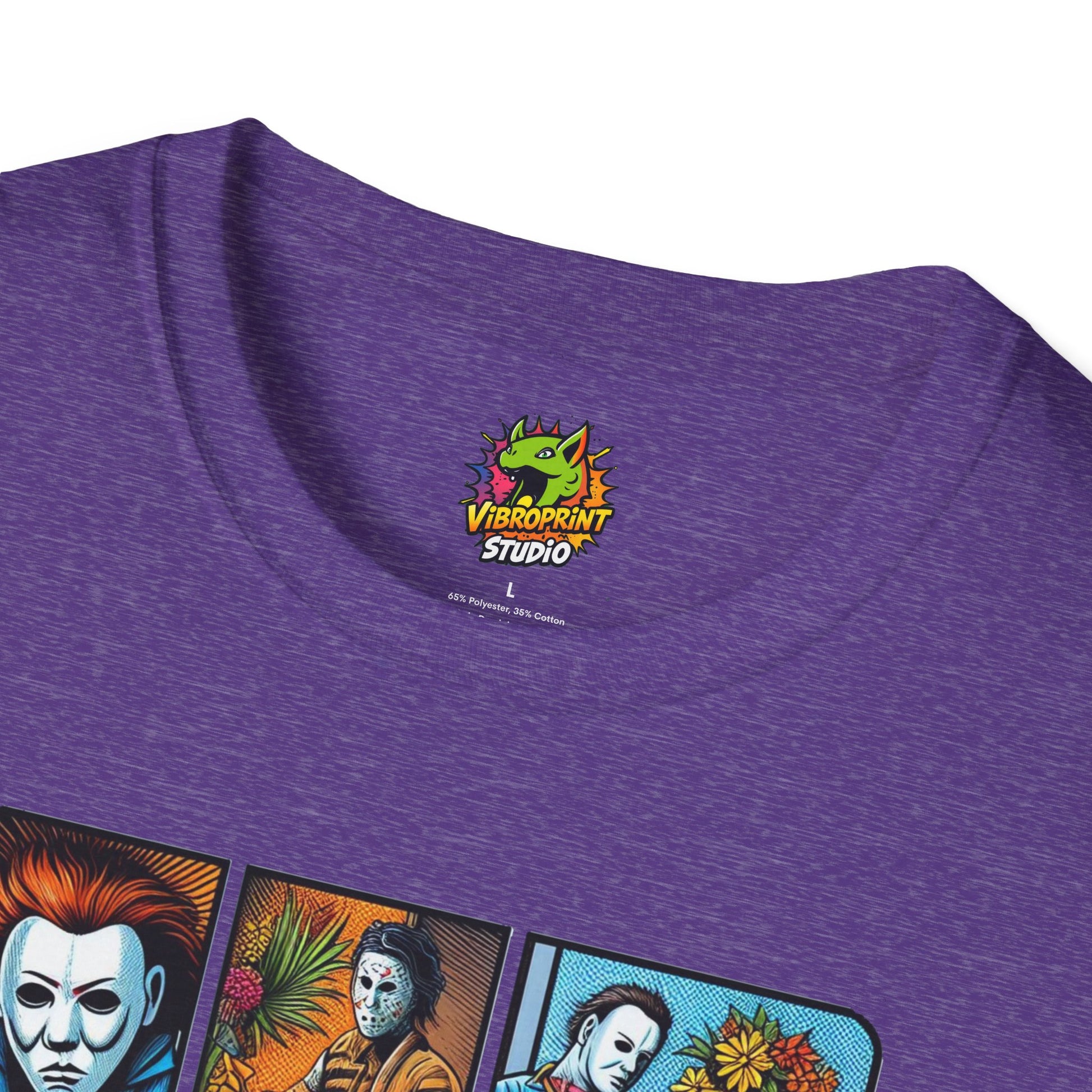 horror-themed apparel - Jason Voorhees & Michael Myers Funny Shirt | Halloween Horror Tee - gift for horror fans. limited edition vintage horror design. Order yours now and stand out with this exclusive piece!