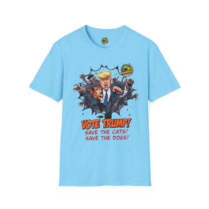 They're - They're Eating the Dogs Tee | Trump Election Comedy Shirt | Satire Political Graphic Tee - custom-made. perfect gift idea. Order yours now and stand out with this exclusive piece!