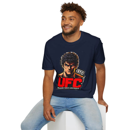 Fierce - UFC T Shirt | Unleash Fierce Confidence | Motivational UFC Tee with Baki Anime Elements - premium material. limited stock. Order yours now and stand out with this exclusive piece!