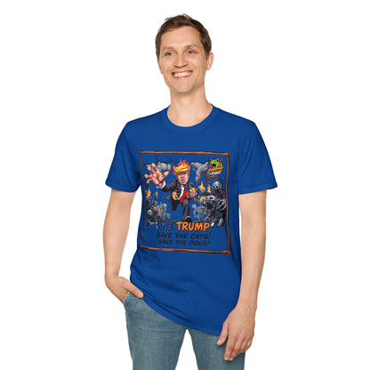 Graphic - They're Eating the Dogs Shirt | Trump Election Meme T-Shirt | Funny Satire Graphic Tee - premium material. limited stock. Order yours now and stand out with this exclusive piece!