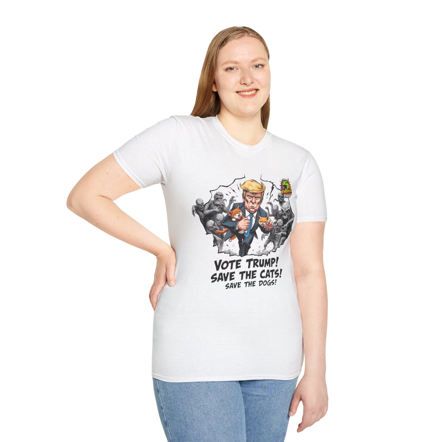 They're - They're Eating the Dogs Tee | Political Satire T-Shirt | Trump Election Meme Shirt - premium material. limited stock. Order yours now and stand out with this exclusive piece!