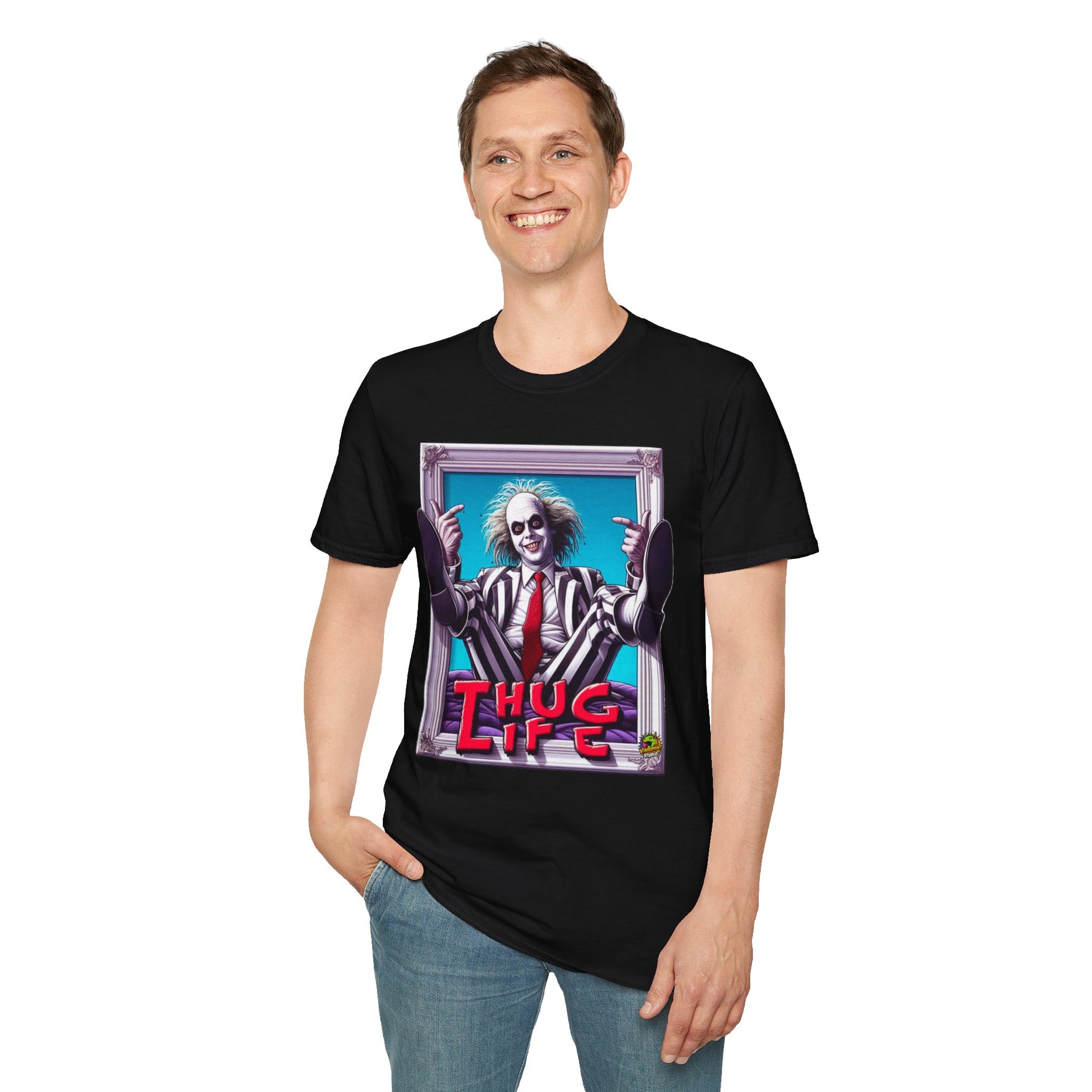 high-quality - Beetlejuice Shirt | Thug Life Halloween Graphic T-Shirt | Funny Beetlejuice Tee - premium material. perfect gift idea. Order yours now and stand out with this exclusive piece!