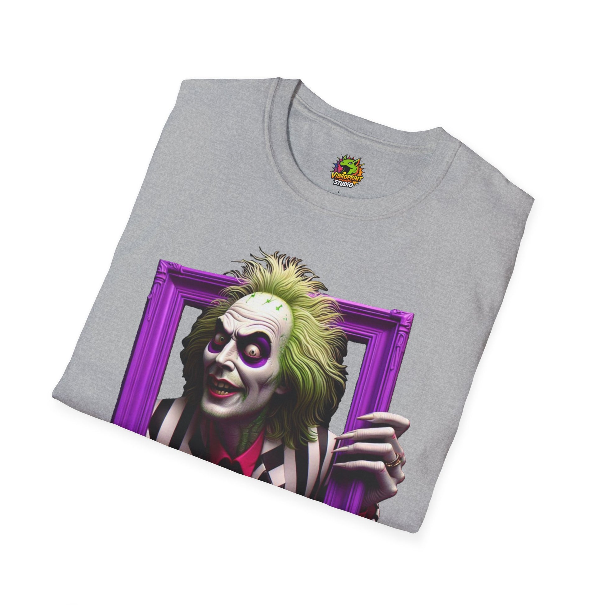 Design - Beetlejuice Shirt | Halloween Horror Graphic Tee | Classic Beetlejuice Movie Design | Funny Halloween T-Shirt - premium material. perfect gift idea. Order yours now and stand out with this exclusive piece!