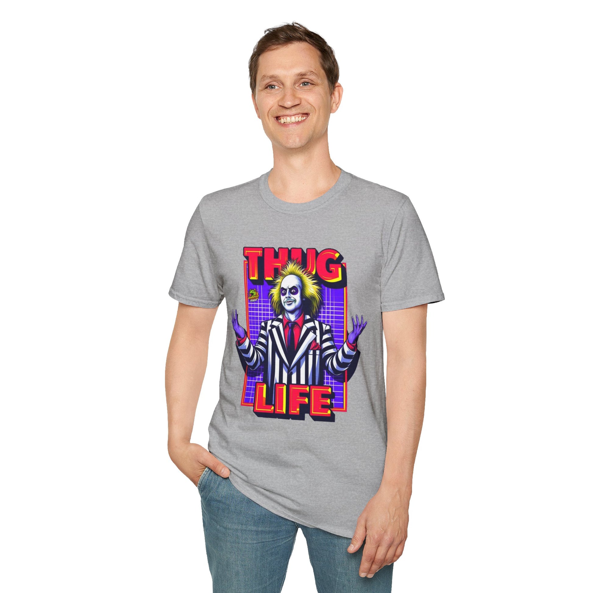 | - Beetlejuice Shirt | Halloween Thug Life Tee | Classic Beetlejuice Graphic T-Shirt - custom-made. perfect gift idea. Order yours now and stand out with this exclusive piece!