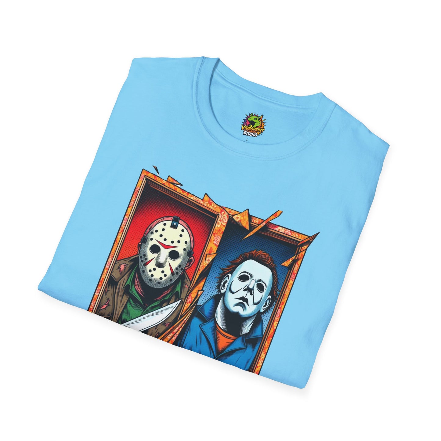 product - Michael Myers Vintage Tee | Jason Voorhees Funny Picnic Scene - custom-made. perfect gift idea. Order yours now and stand out with this exclusive piece!