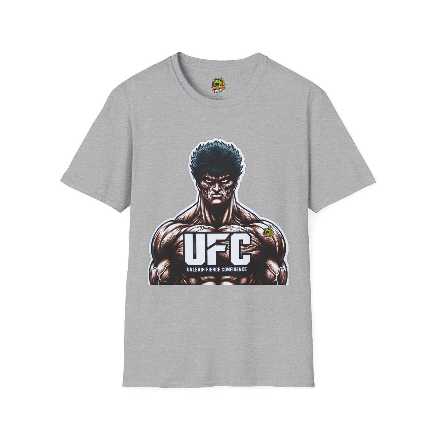 Fierce - UFC T Shirt | Unleash Fierce Confidence | UFC Tee with Baki Anime Motivation for Fitness - custom-made. limited stock. Order yours now and stand out with this exclusive piece!