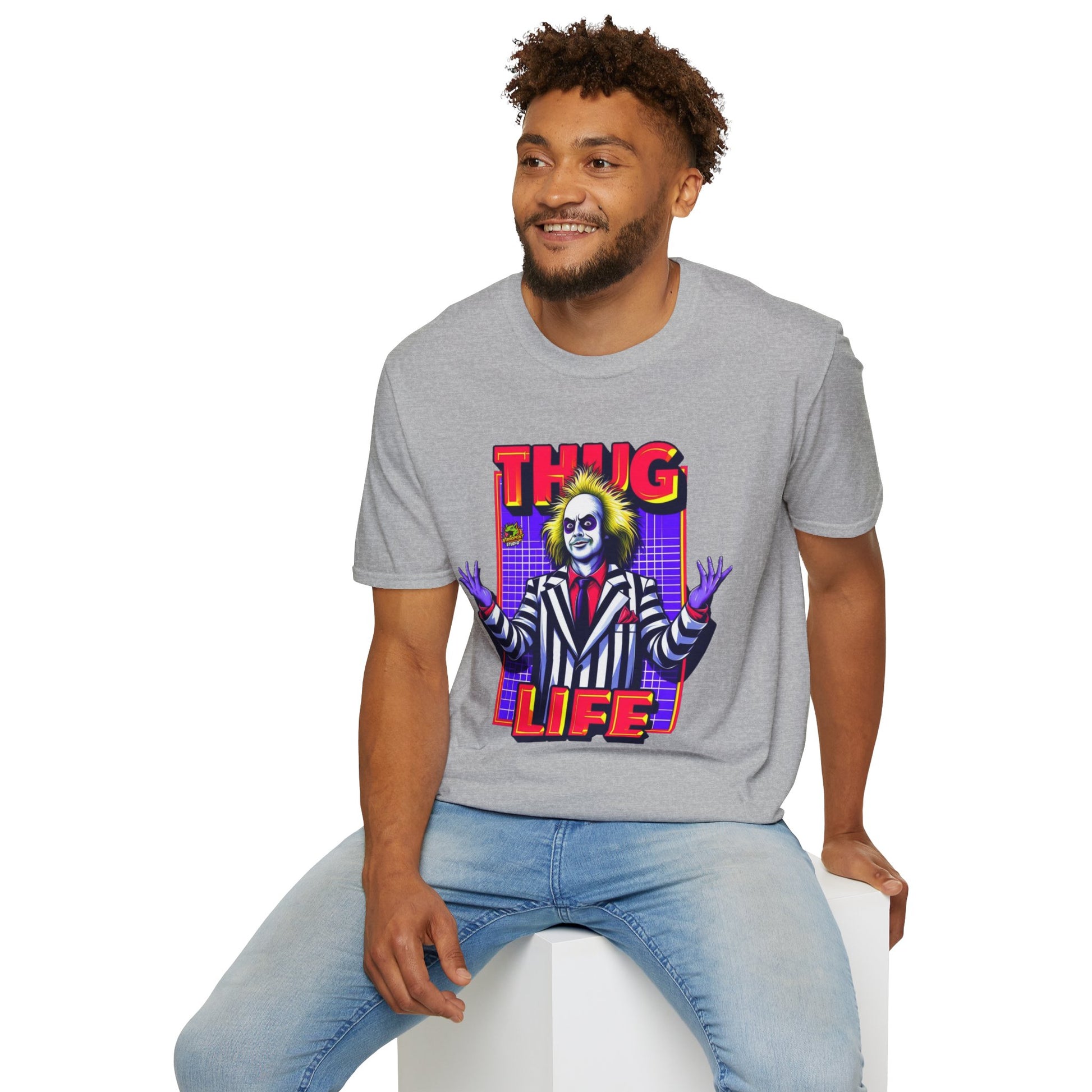 Halloween - Beetlejuice Shirt | Halloween Thug Life Tee | Classic Beetlejuice Graphic T-Shirt - custom-made. perfect gift idea. Order yours now and stand out with this exclusive piece!