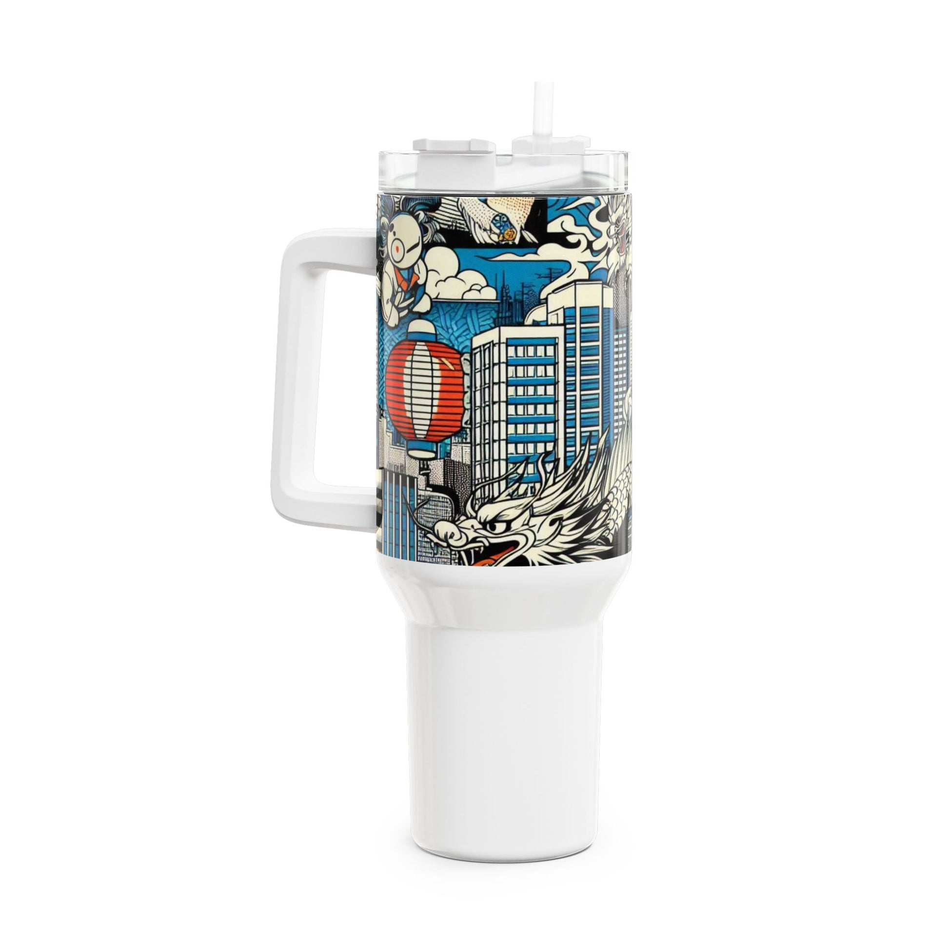 Cartoon - Stanley cup | Geeky Cartoon Tumbler for Anime Fans | Colorful Drinkware - custom-made. limited stock. Order yours now and stand out with this exclusive piece!