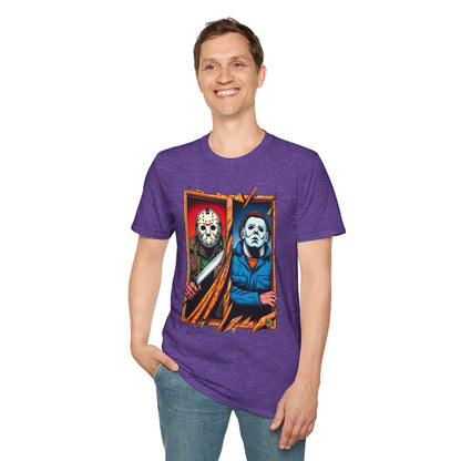 Michael Myers Vintage Tee | Jason Voorhees Funny Picnic Scene