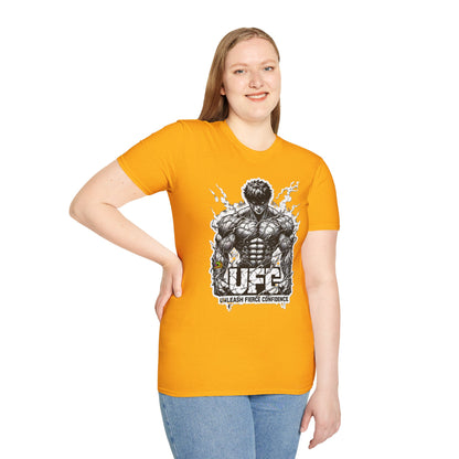 UFC T Shirt | Unleash Fierce Confidence | UFC Tee with Baki Anime Inspiration for Athletes