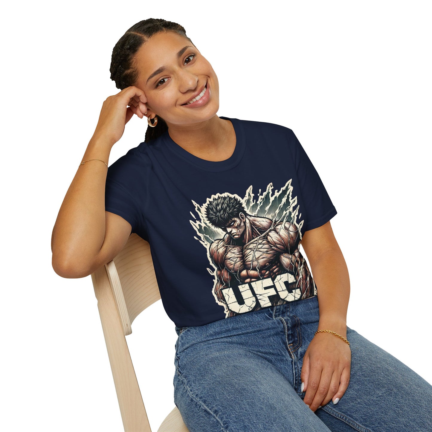 UFC T Shirt | Unleash Fierce Confidence | Motivational UFC Tee with Baki Anime Influence