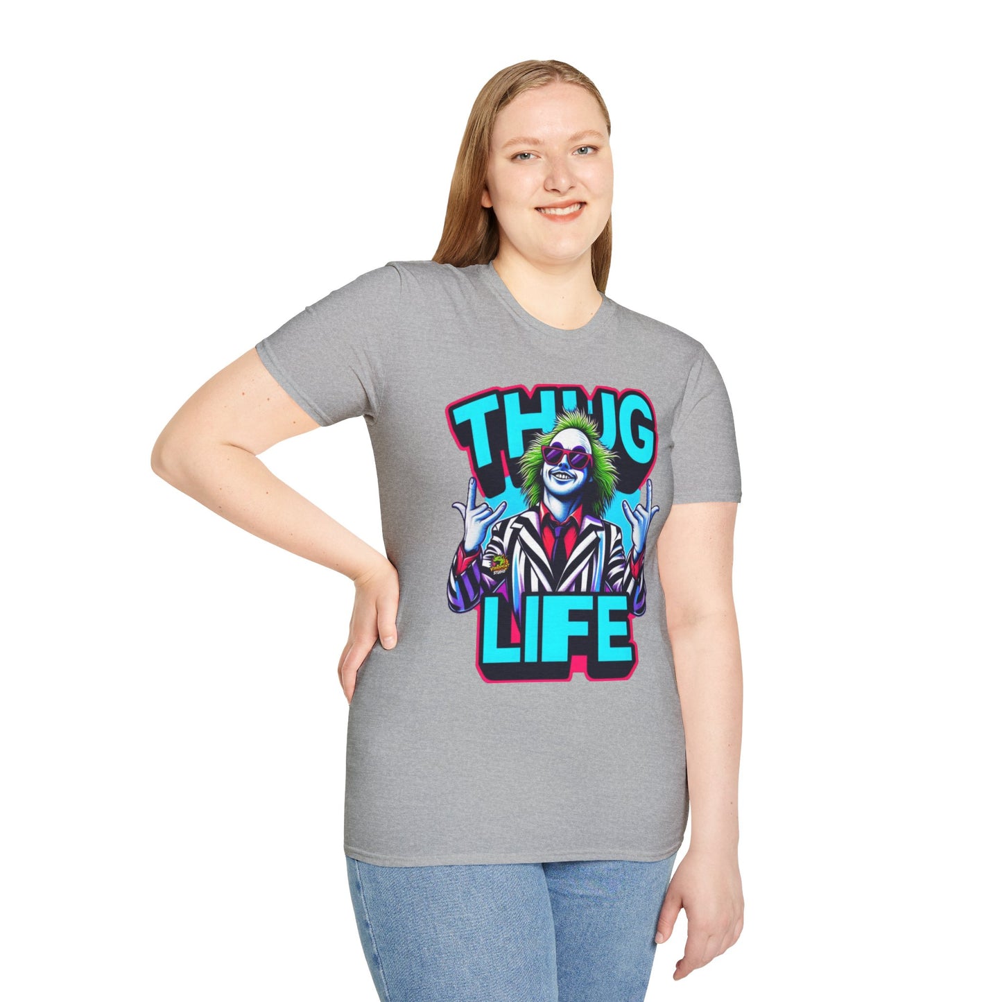 Shirt - Beetlejuice Shirt | Thug Life Halloween Graphic Tee | Spooky Beetlejuice T-Shirt - premium material. perfect gift idea. Order yours now and stand out with this exclusive piece!