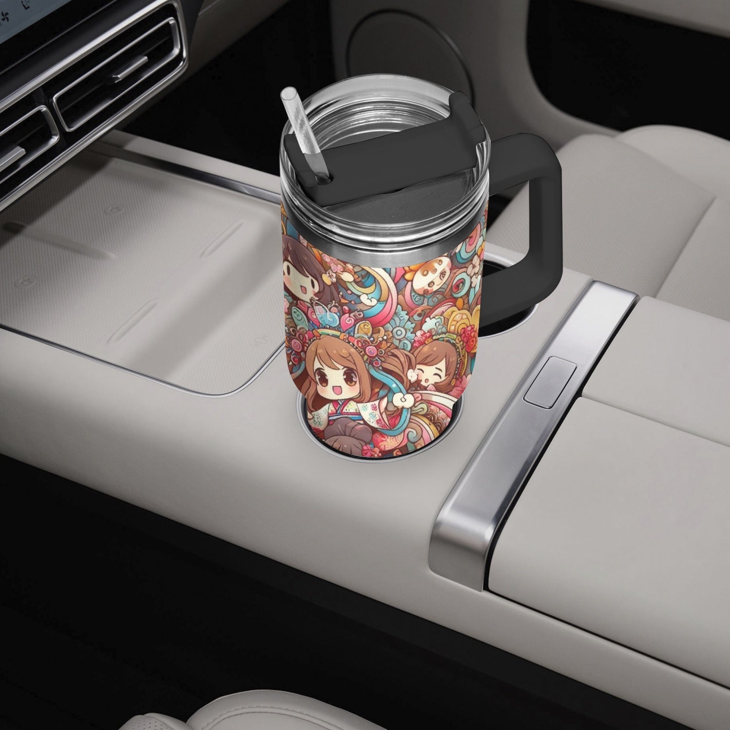 cup - Stanley cup - Car Tumbler Cup 40oz, Anime & Retro Comic Book Style Insulated Mug, Colorful Superhero Design - premium material. perfect gift idea. Order yours now and stand out with this exclusive piece!