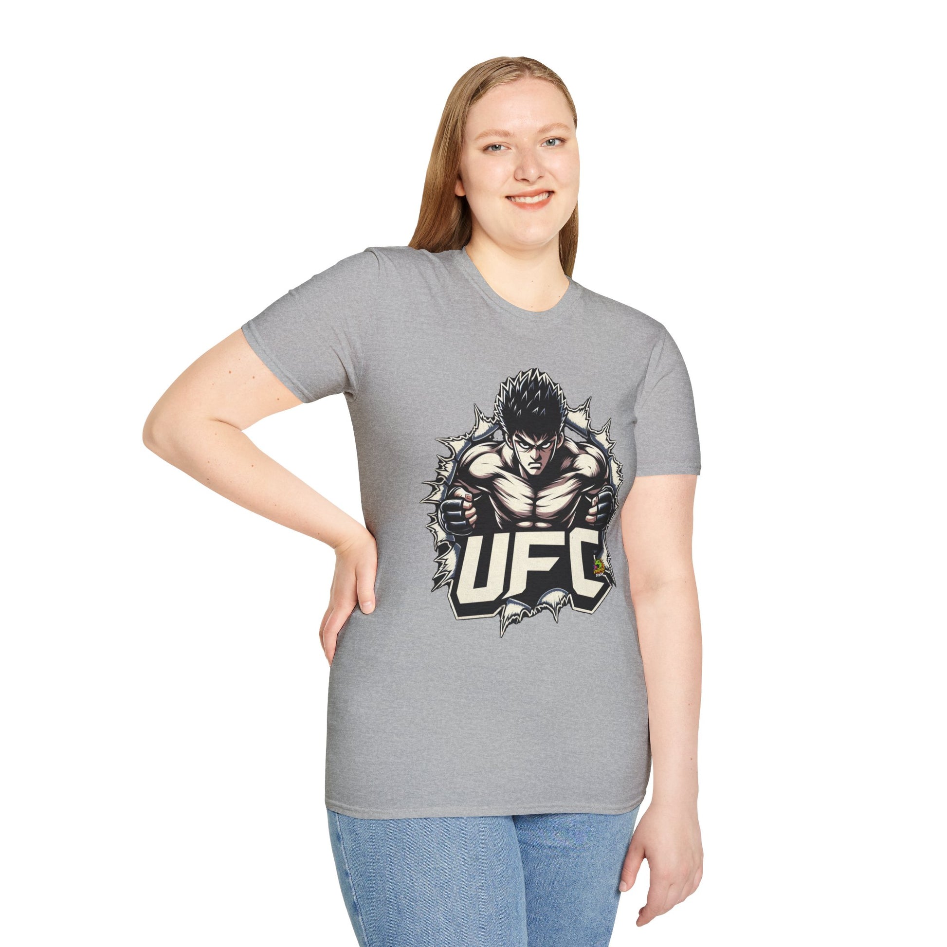 spooky season fashion - UFC T Shirt | Motivational UFC Tee | Unleash Fierce Confidence in Fitness - trending style. premium horror movie t-shirt for spooky occasions. Order yours now and stand out with this exclusive piece!