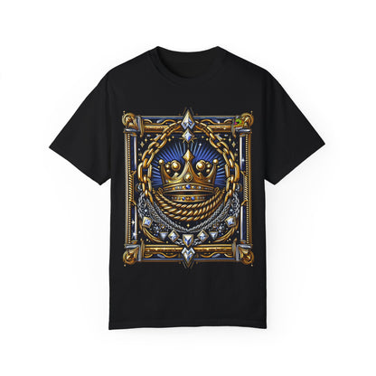 Gold Chains & Crown Rapper Merch | Luxury Hip-Hop T-Shirt Design - High Quality Image