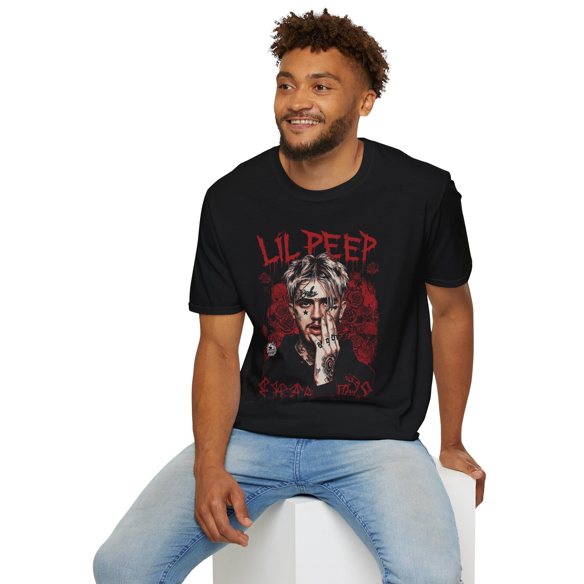 Lil Peep Emo Clothing T-Shirt on Model