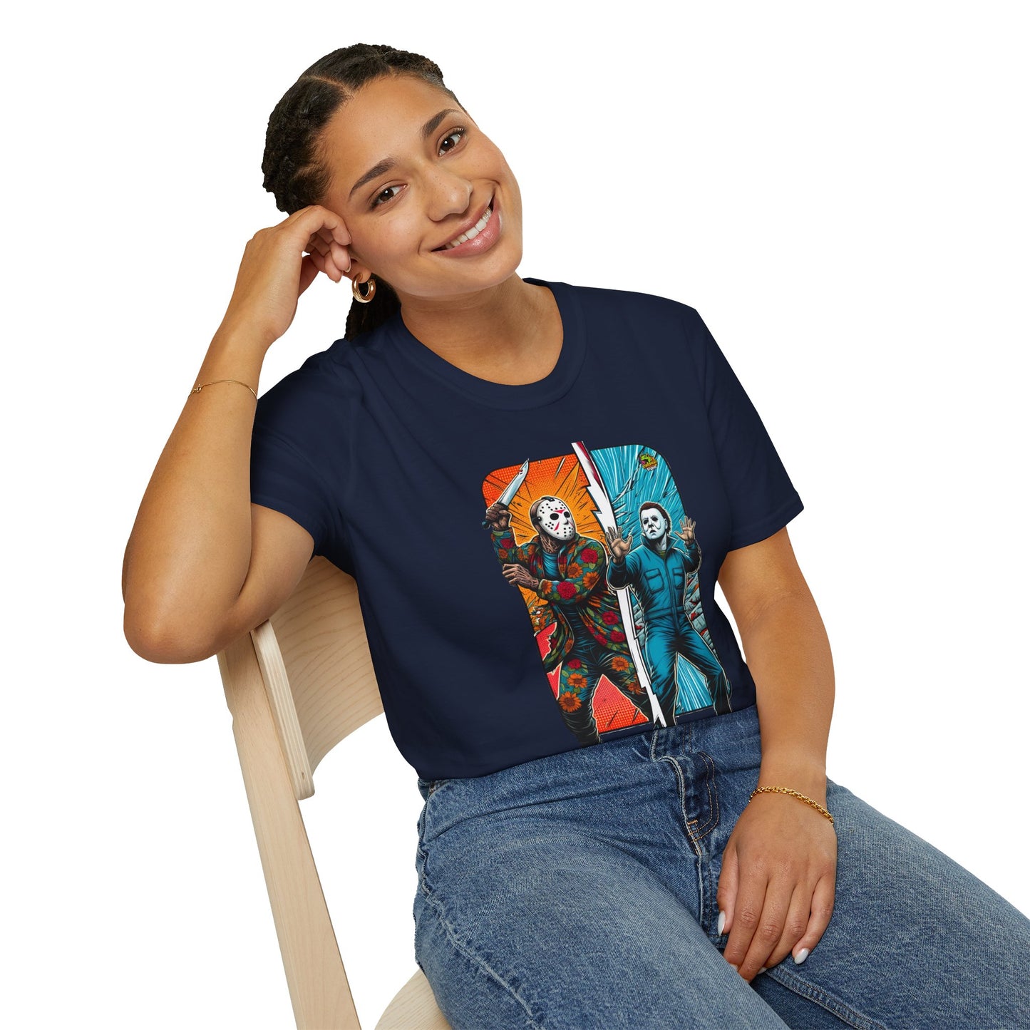 product - Jason Voorhees & Michael Myers Funny Horror Tee | Halloween Shirt - premium material. perfect gift idea. Order yours now and stand out with this exclusive piece!