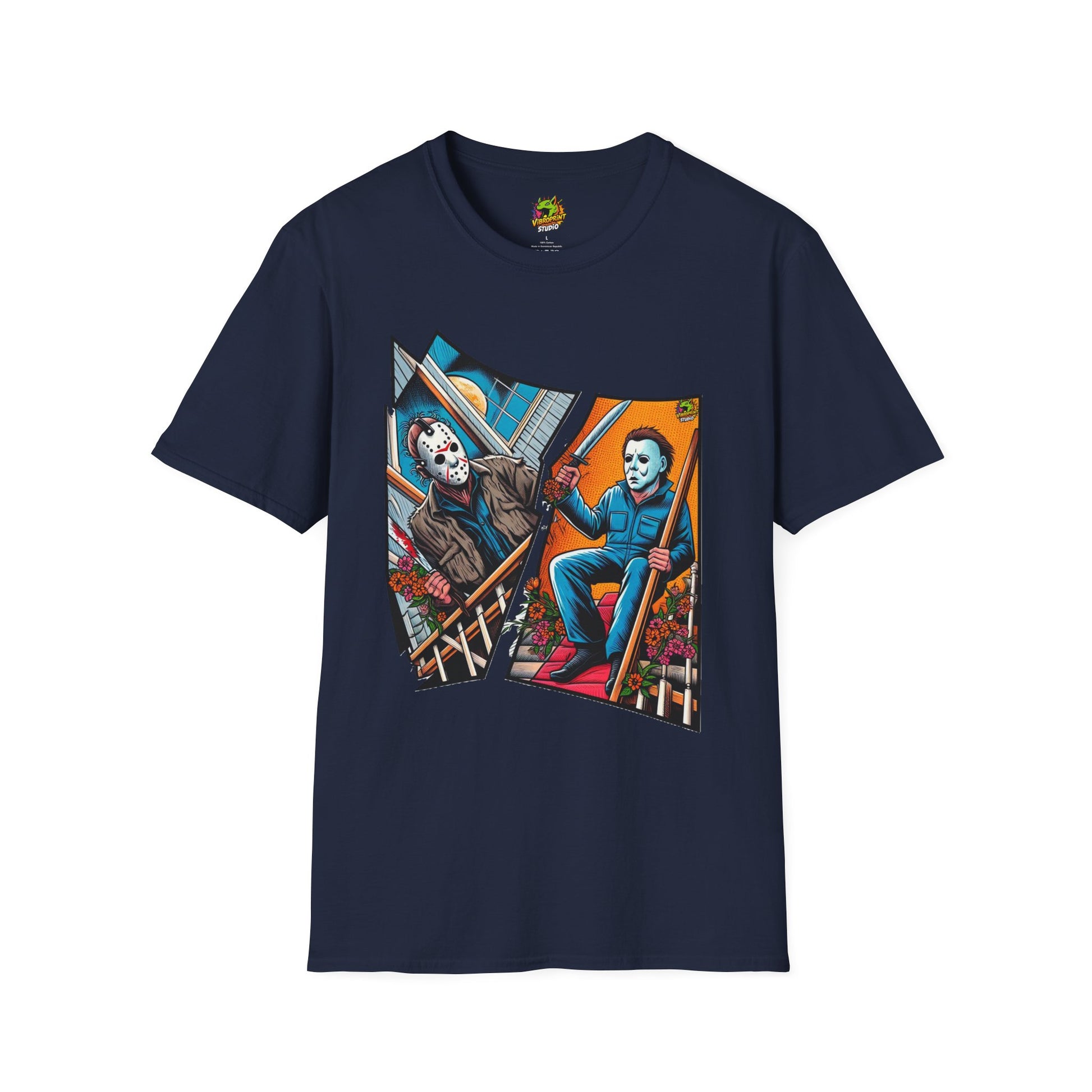 & - Michael Myers Vintage Shirt | Jason & Michael Halloween Picnic Tee - premium material. limited stock. Order yours now and stand out with this exclusive piece!