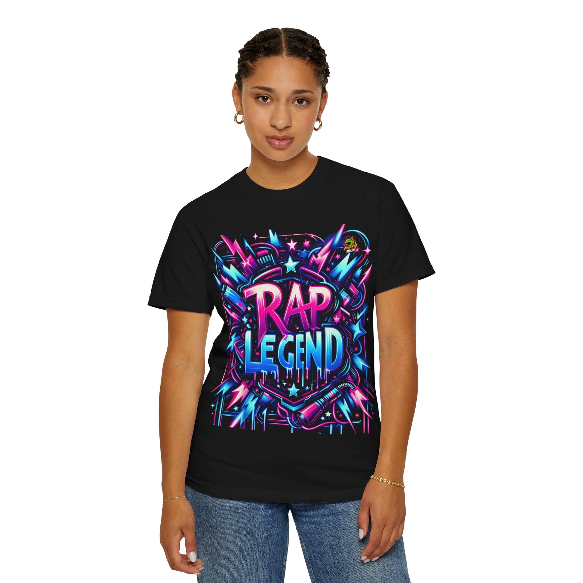 Merch - Vivid Neon Graffiti Rapper Merch | Hip-Hop Urban T-Shirt Design - custom-made. limited stock. Order yours now and stand out with this exclusive piece!