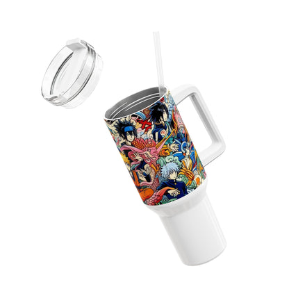 | - Stanley Comics Themed Tumbler | Geek and Anime Fans Drinkware | Colorful Cartoon Tumbler - custom-made. perfect gift idea. Order yours now and stand out with this exclusive piece!