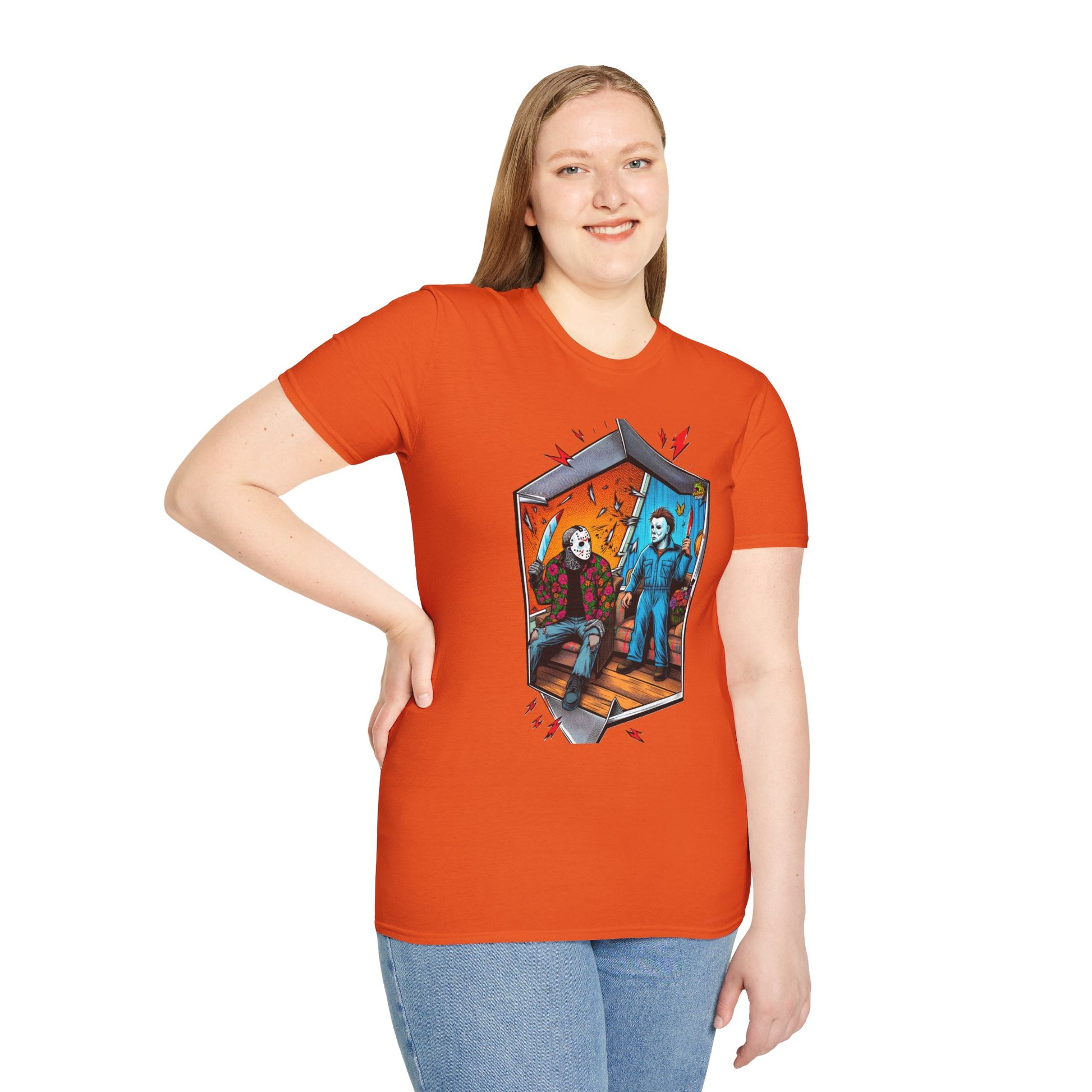 vintage horror shirt - Michael Myers Shirt | Jason Voorhees Funny Picnic Halloween Tee - comfortable fit. spooky season t-shirt with unique flair. Order yours now and stand out with this exclusive piece!