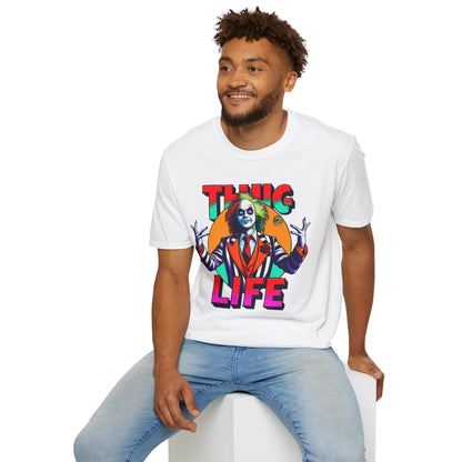 Life - Beetlejuice Shirt | Thug Life Halloween T-Shirt | Creepy Beetlejuice Graphic Tee - premium material. limited stock. Order yours now and stand out with this exclusive piece!