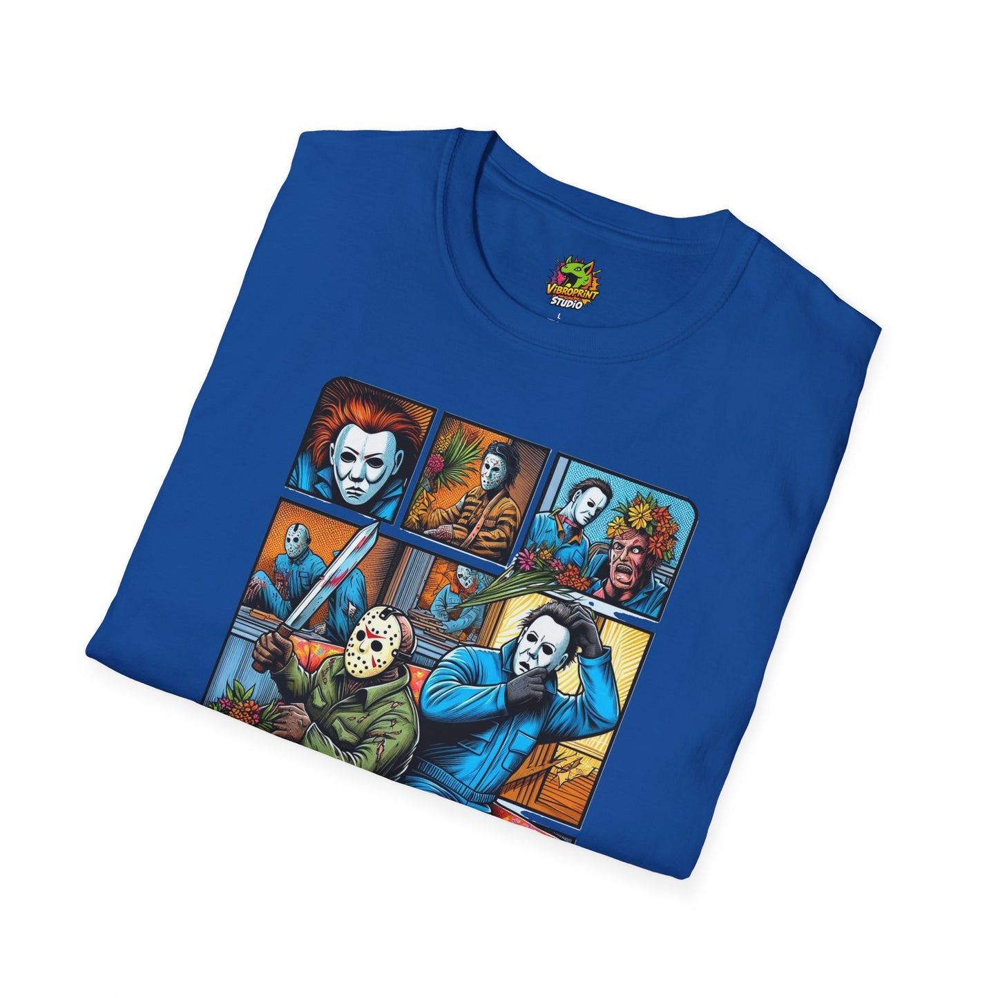 | - Jason Voorhees & Michael Myers Funny Shirt | Halloween Horror Tee - premium material. limited stock. Order yours now and stand out with this exclusive piece!