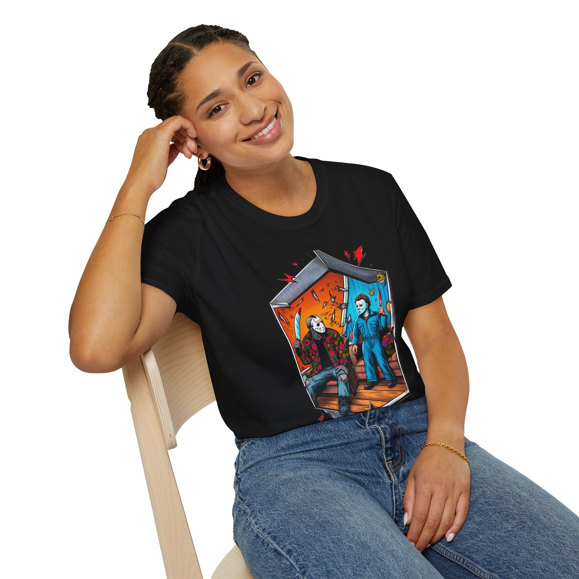 Jason - Michael Myers Shirt | Jason Voorhees Funny Picnic Halloween Tee - custom-made. perfect gift idea. Order yours now and stand out with this exclusive piece!