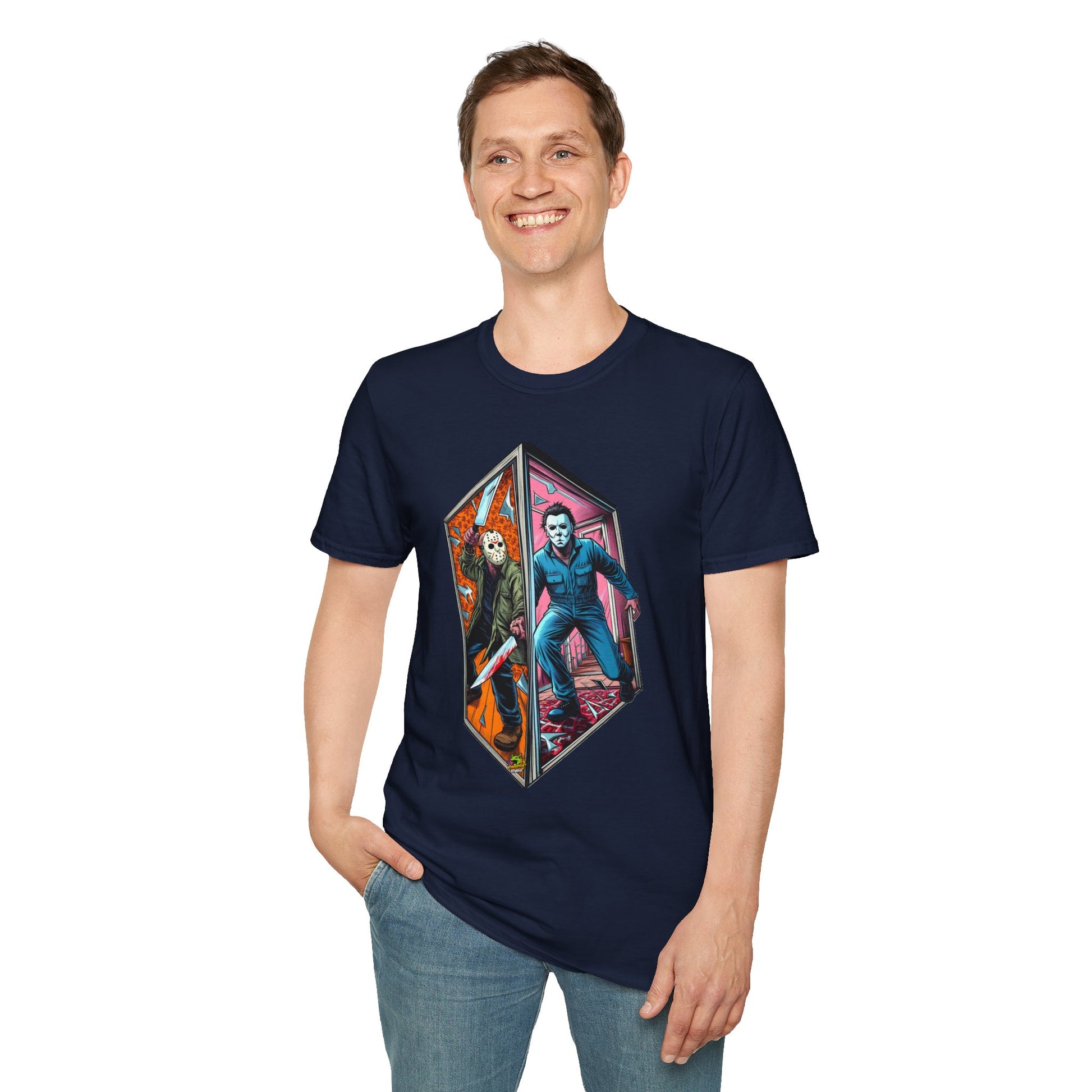 | - Jason & Michael Myers Funny Halloween Shirt | Vintage Horror Tee - premium material. perfect gift idea. Order yours now and stand out with this exclusive piece!