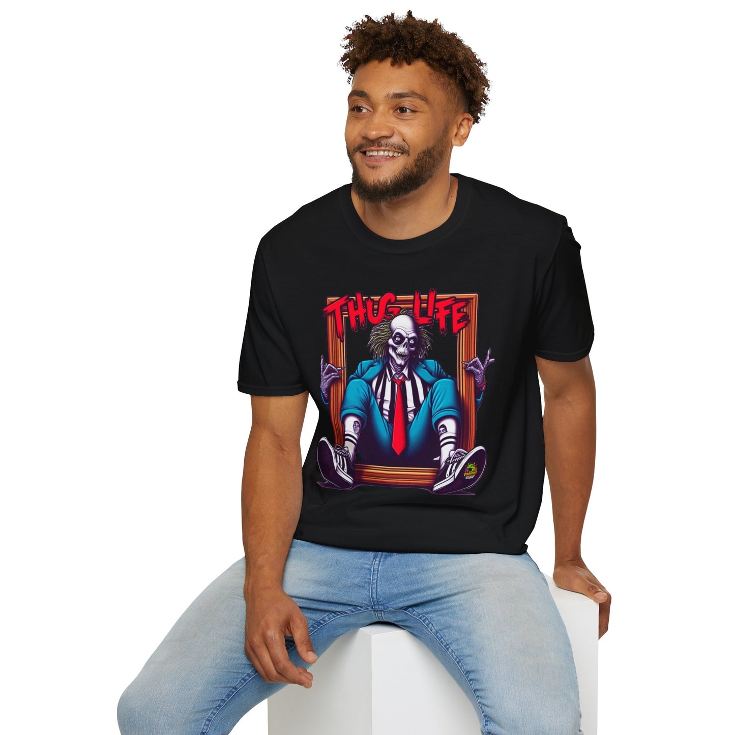 Spooky - Beetlejuice Shirt | Thug Life Inspired Tee | Halloween Graphic T-Shirt | Spooky Beetlejuice Style - custom-made. limited stock. Order yours now and stand out with this exclusive piece!