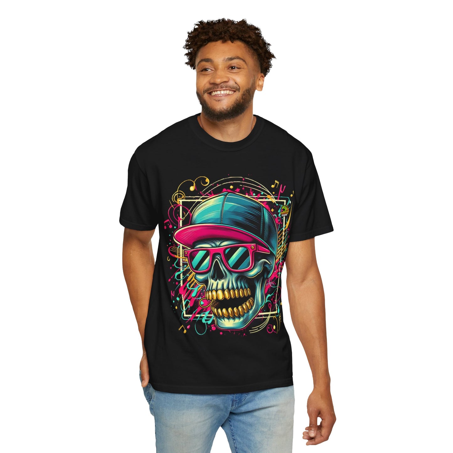 T-Shirt - Vibrant Graffiti Explosion Rapper Merch | Urban Street Art T-Shirt Desig - premium material. perfect gift idea. Order yours now and stand out with this exclusive piece!