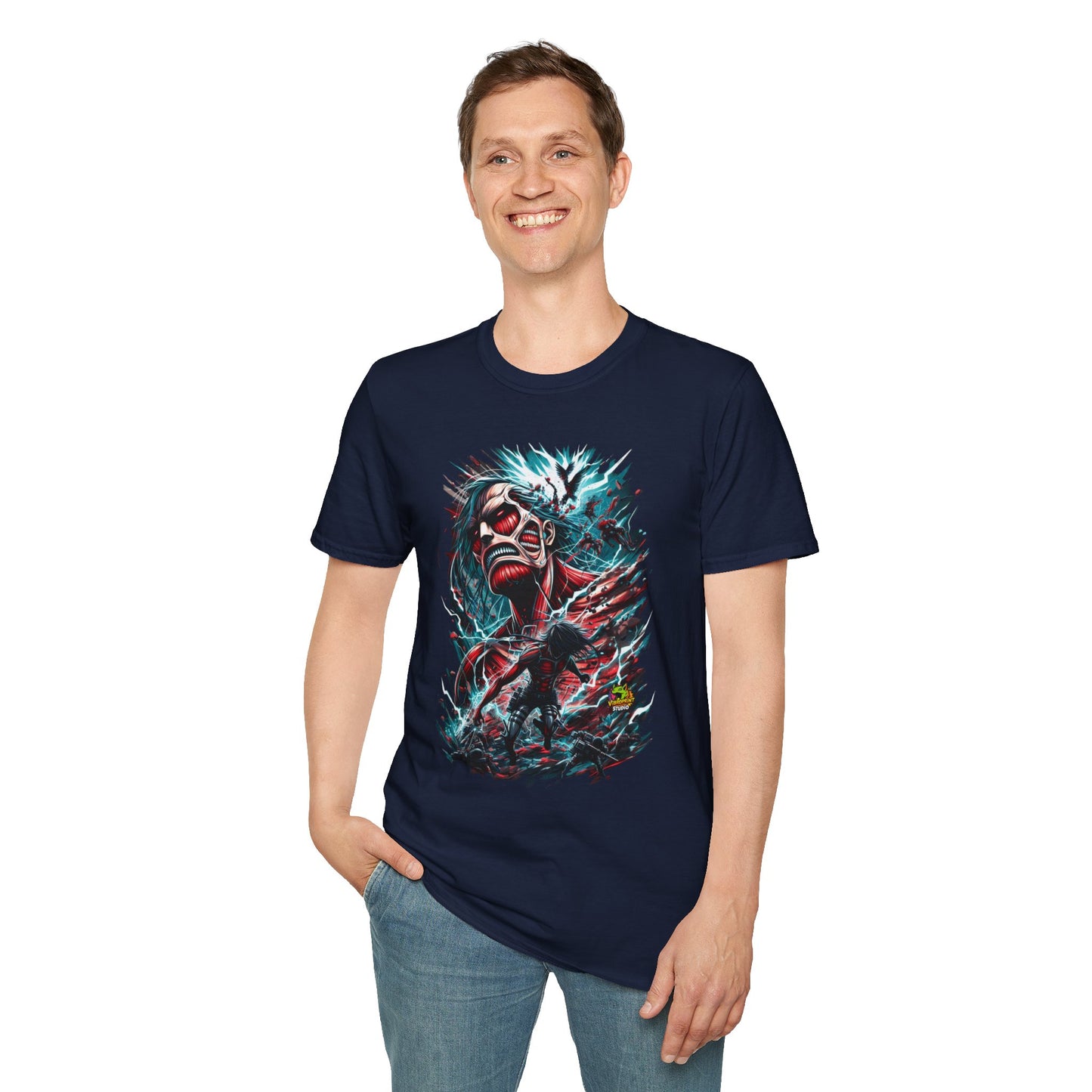 Resolve - Eren Yeager Titan’s Resolve Unshaken Tee | Official Attack on Titan - custom-made. limited stock. Order yours now and stand out with this exclusive piece!