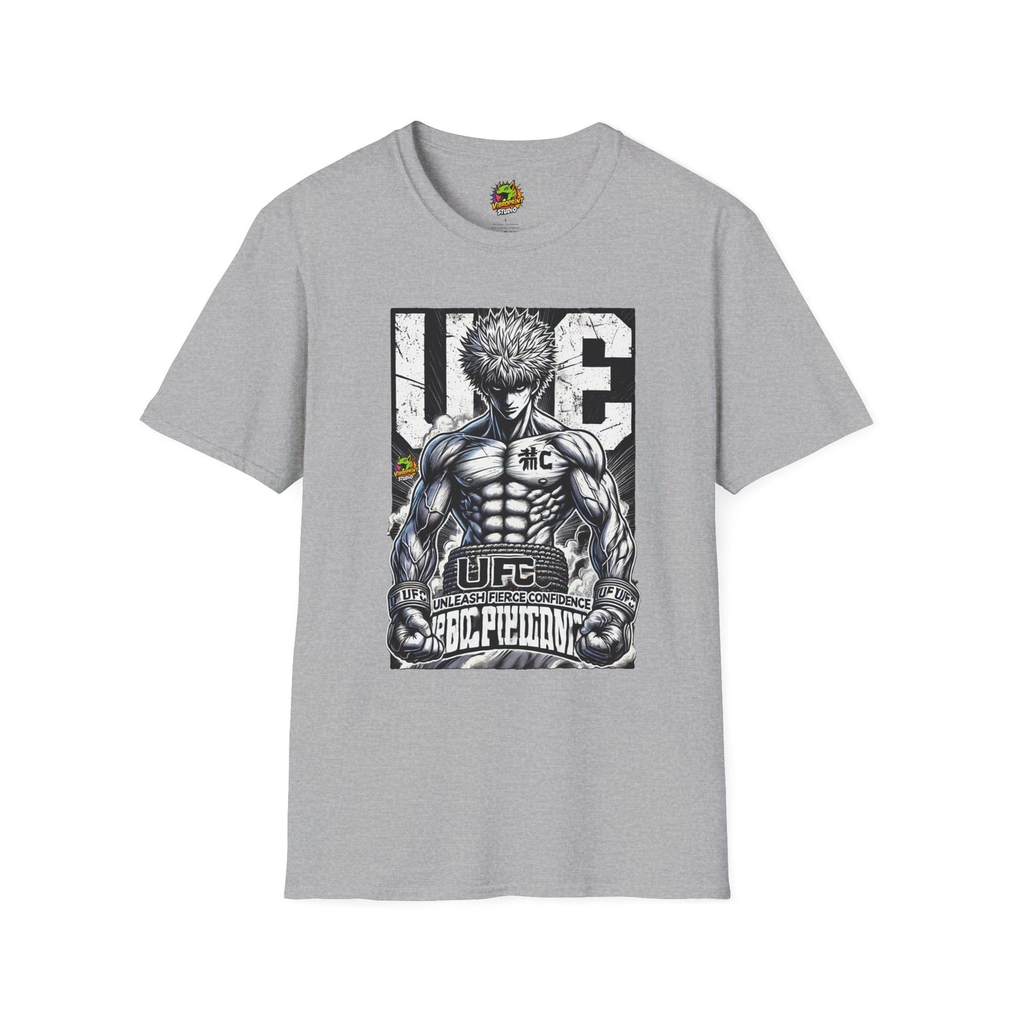 design - UFC T Shirt | Unleash Fierce Confidence | Motivational UFC Tee with Baki Anime T-Shirt design - premium material. perfect gift idea. Order yours now and stand out with this exclusive piece!