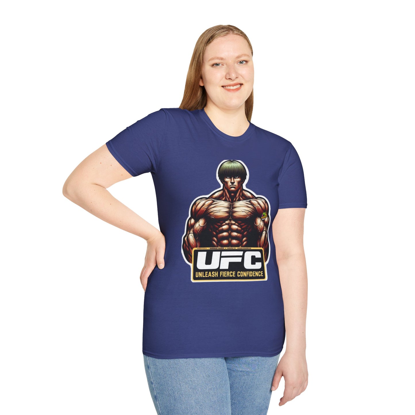 UFC T Shirt | Unleash Fierce Confidence | UFC Tee with Baki Anime Elements for Athletes