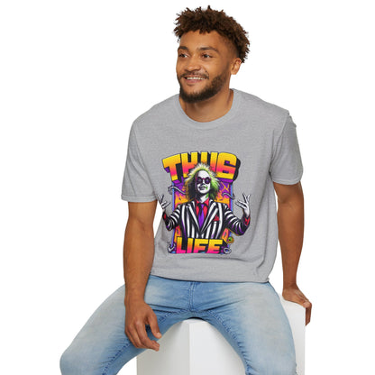 Graphic - Beetlejuice Shirt | Thug Life Graphic Tee | Halloween Beetlejuice Costume T-Shirt - custom-made. limited stock. Order yours now and stand out with this exclusive piece!