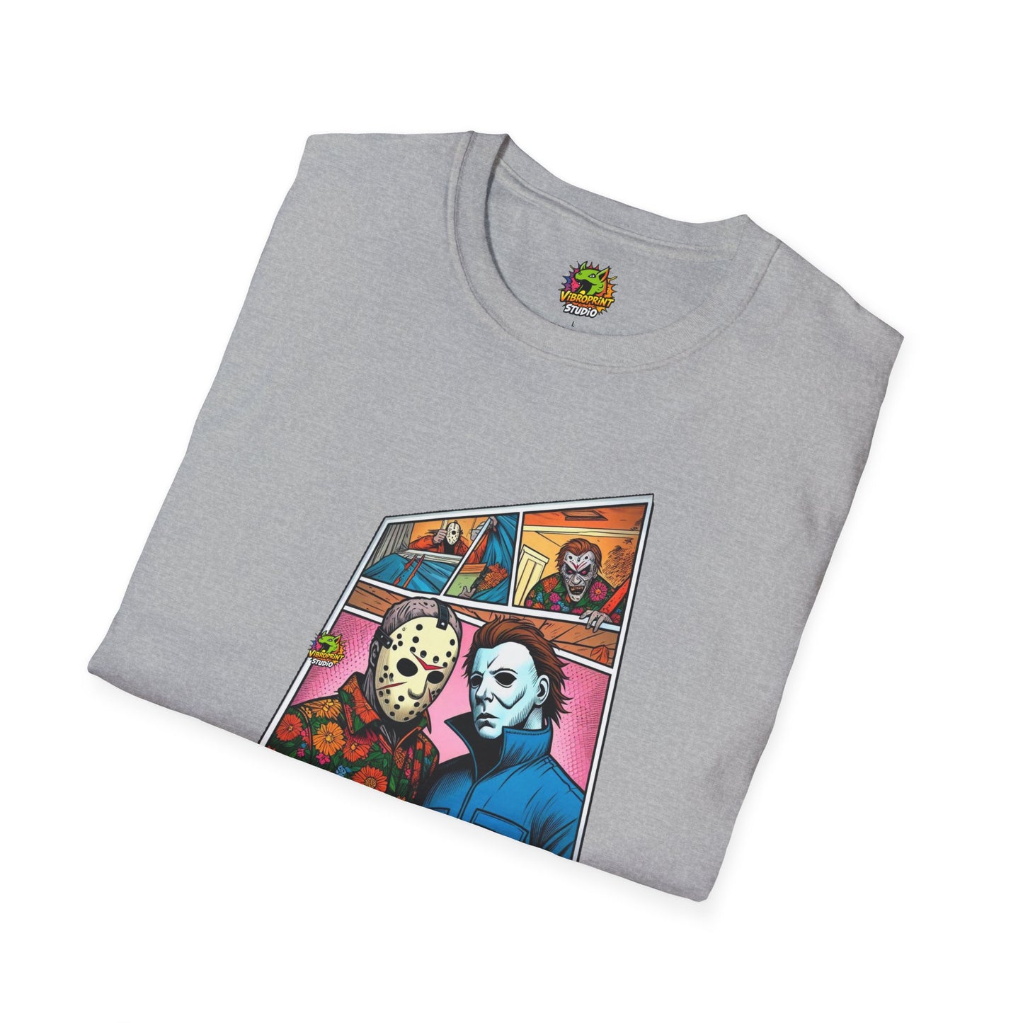 | - Michael Myers Vintage Shirt | Jason Voorhees & Michael Picnic Tee - custom-made. limited stock. Order yours now and stand out with this exclusive piece!