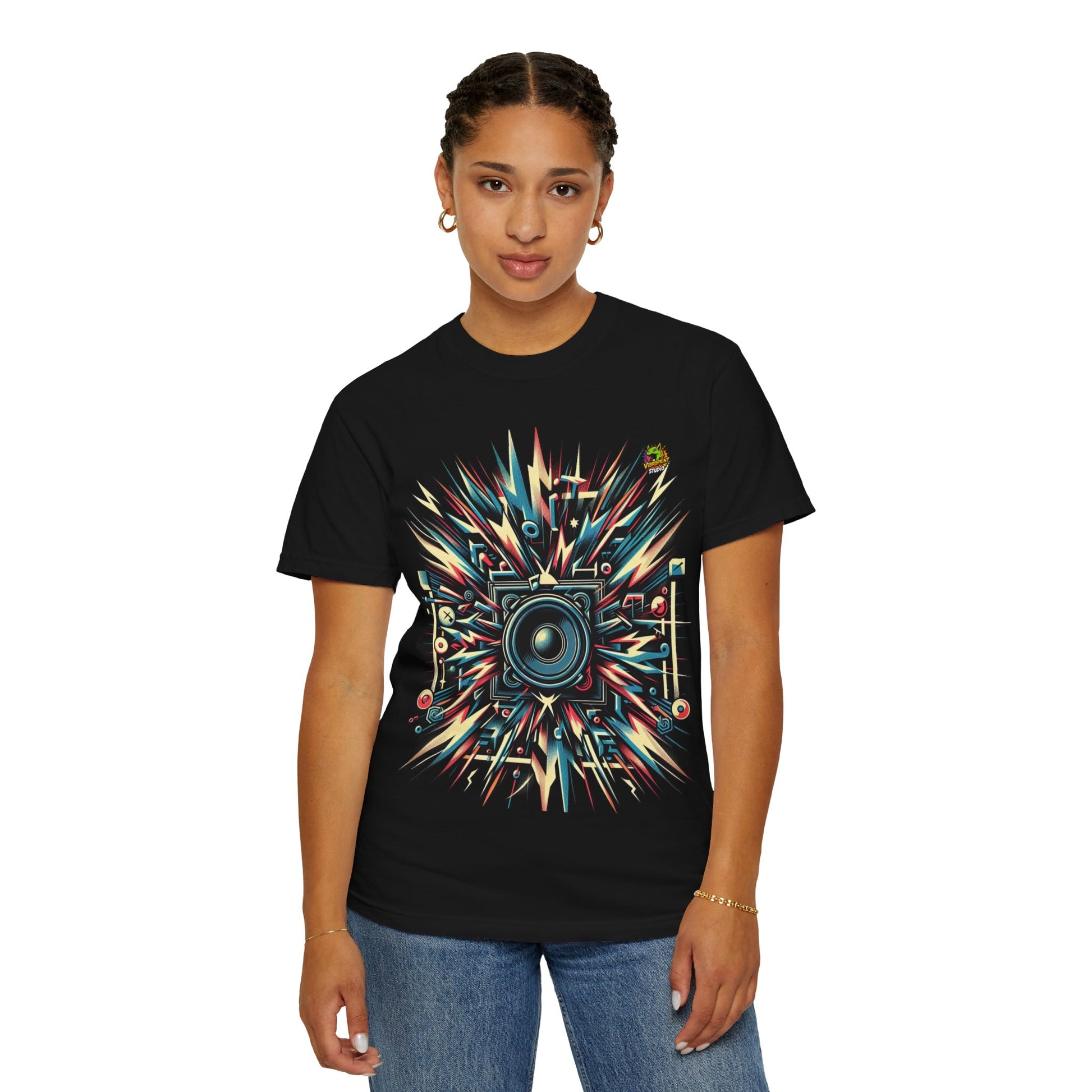 Design - Booming Sound Waves Rapper Merch | Urban Hip-Hop Beats T-Shirt Design - premium material. perfect gift idea. Order yours now and stand out with this exclusive piece!