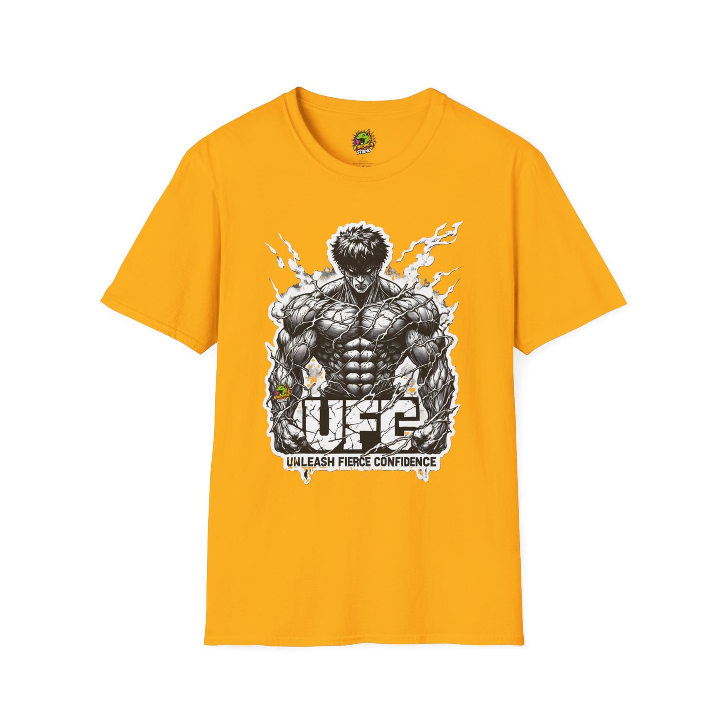 Anime - UFC T Shirt | Unleash Fierce Confidence | UFC Tee with Baki Anime Inspiration for Athletes - custom-made. limited stock. Order yours now and stand out with this exclusive piece!