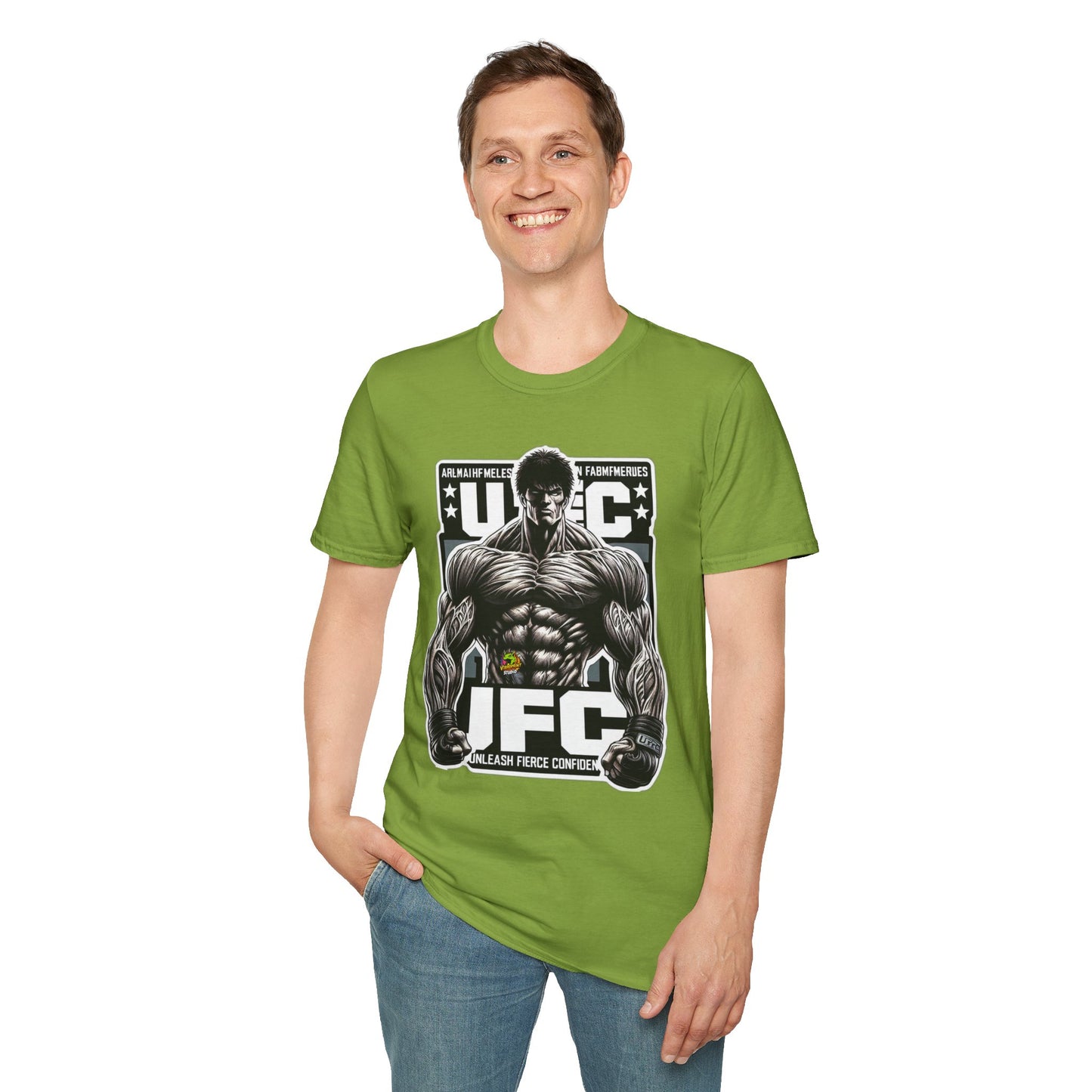 UFC T Shirt | Unleash Fierce Confidence | UFC Tee with Baki Anime Strength for Fitness Enthusiasts