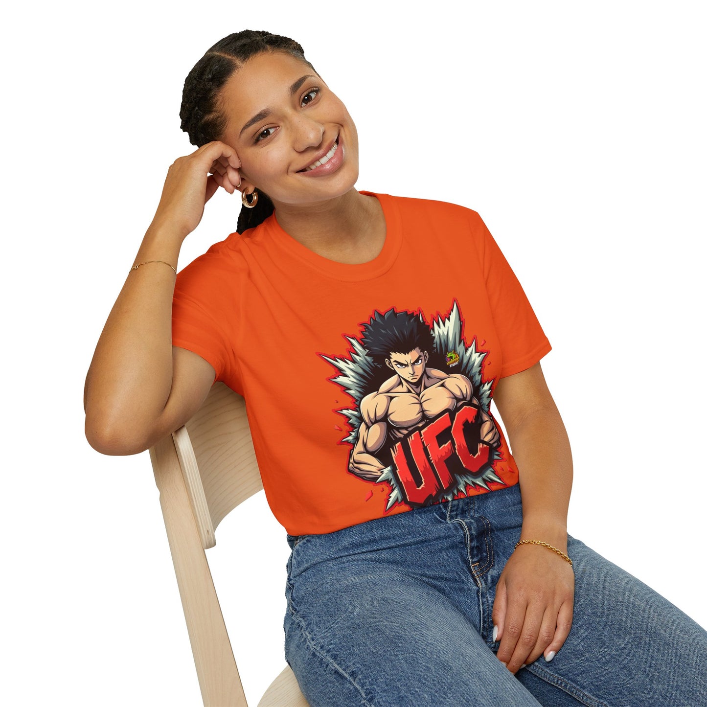 UFC T Shirt | Unleash Fierce Confidence | UFC Tee with Baki Anime Inspiration for Gym