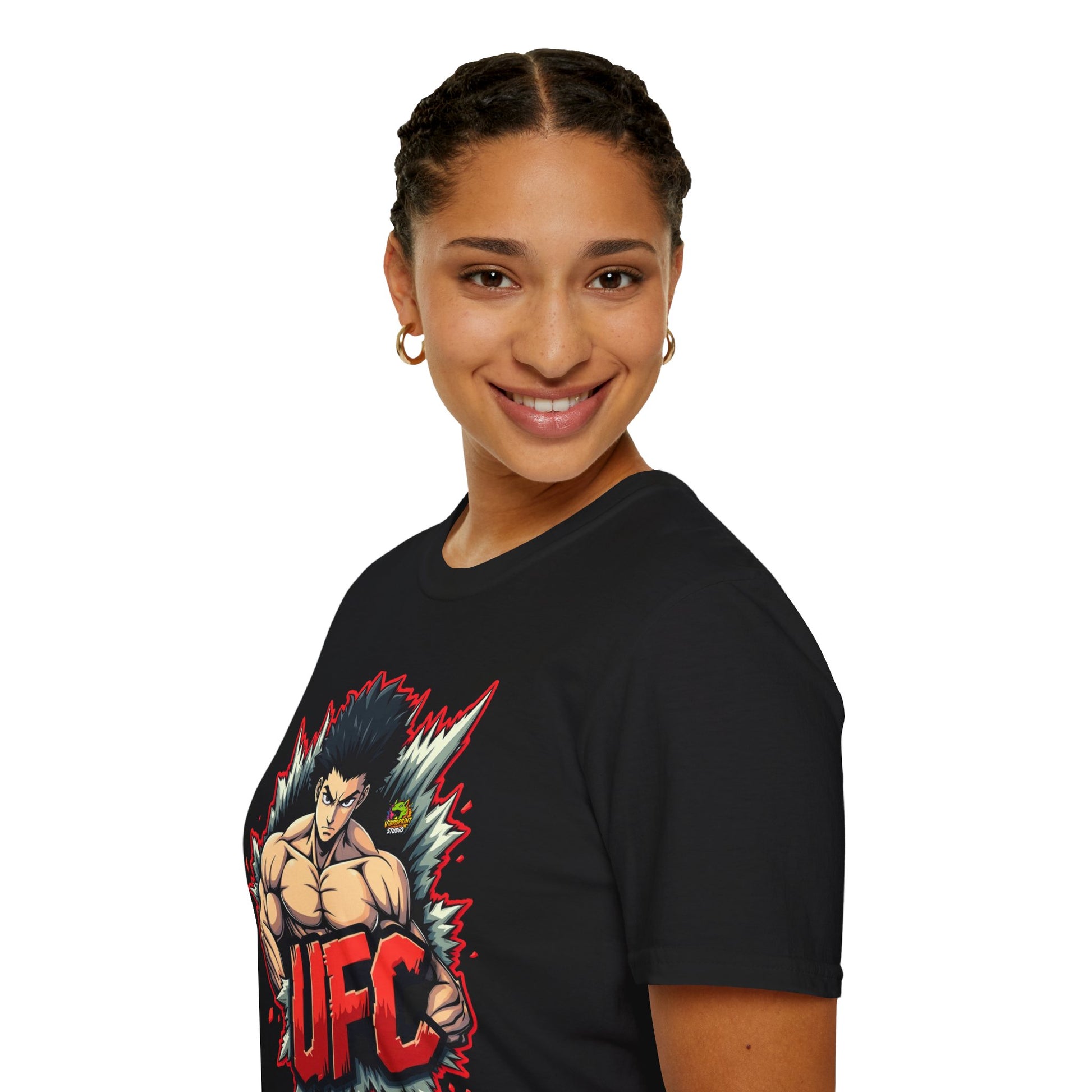 | - UFC T Shirt | Unleash Fierce Confidence | UFC Tee with Baki Anime Inspiration for Gym - custom-made. limited stock. Order yours now and stand out with this exclusive piece!