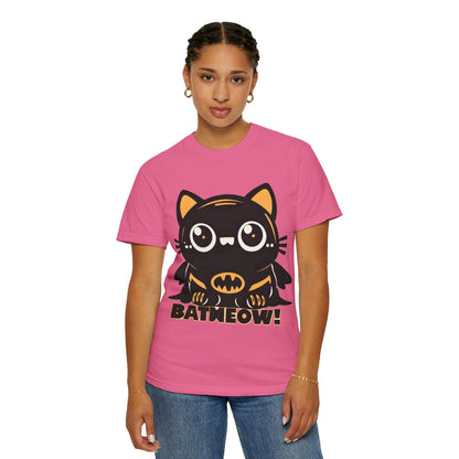 Superhero Cat T-Shirt - Cute Batman-Inspired Parody Design for Cat Lovers